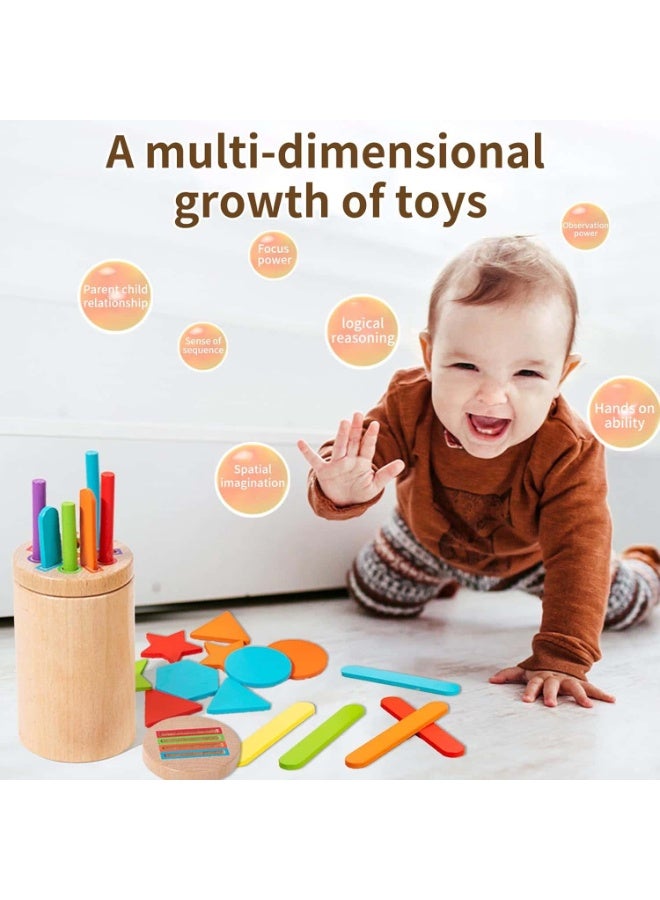 Mitoy 3 in 1 Montessori Toys for 1 2 3 Year Old,Wooden Color Sorting Learning Toys for Toddlers,Fine Motor Skills Toys,Preschool Learning Toys Educational Matching Games,Sensory Toys for Toddlers 1-3 - Image 5